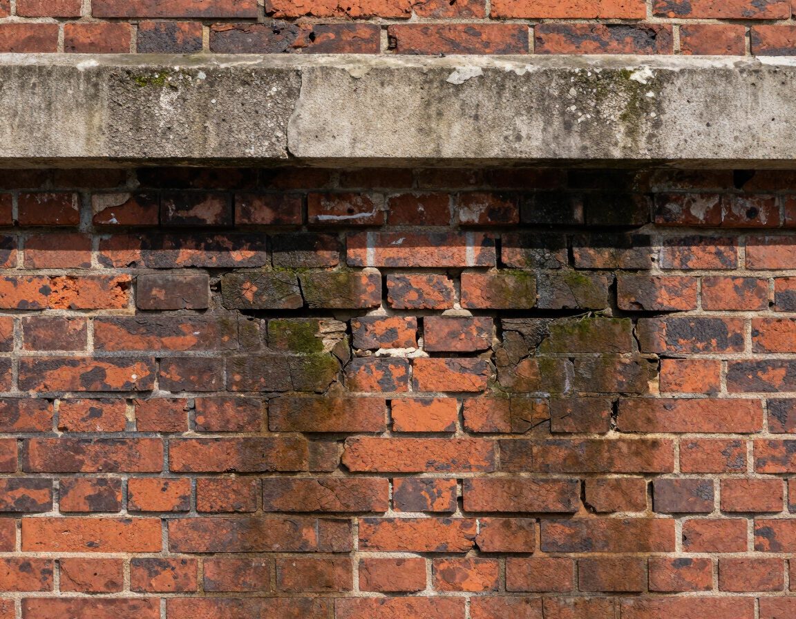 Deteriorated masonry facade before restoration